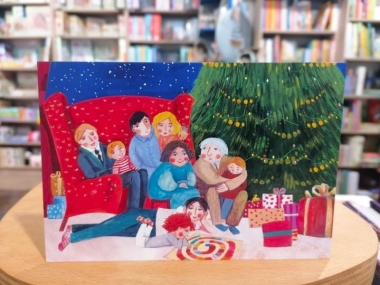 Szimonidesz Hajnalka képeslap - Karácsony a családdal