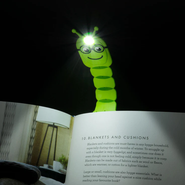 Könyvjelző olvasólámpa - Flexilight kukac zöld - Bookworm Green