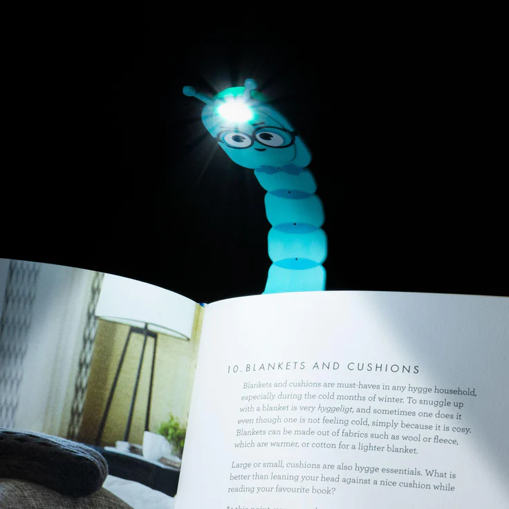 Könyvjelző olvasólámpa - Flexilight kukac kék - Bookworm Teal