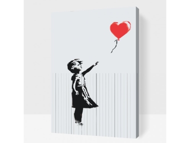 Számfestő kerettel - Banksy - Szertefoszlott szerelem