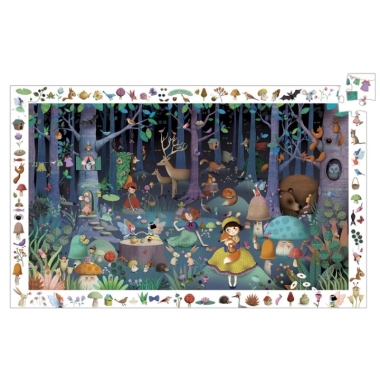 Megfigyeltető puzzle - Elvarázsolt erdő, 100 db-os - Enchanted Forest