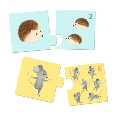 Párosító puzzle - Kié a kölyök, 24 db-os - Baby animals