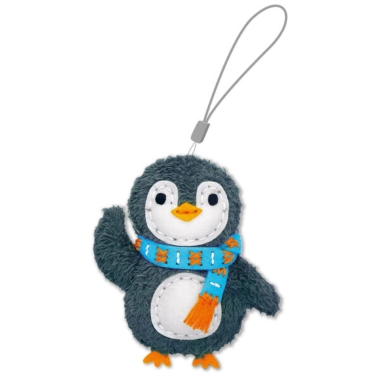 Varrható plüss kulcstartó - Pingvin