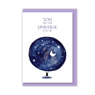 Papetri borítékos képeslap - You are the universe for me