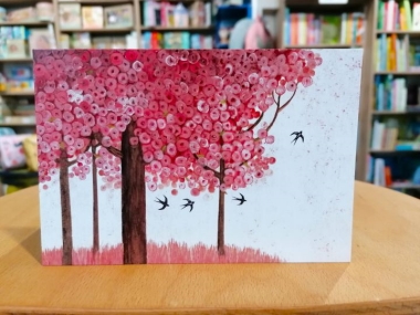 Szimonidesz Hajnalka képeslap - Cseresznyefa